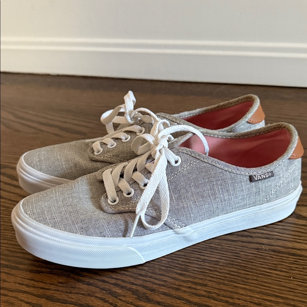 Vans Light Gray Canvas Sneakers with laces